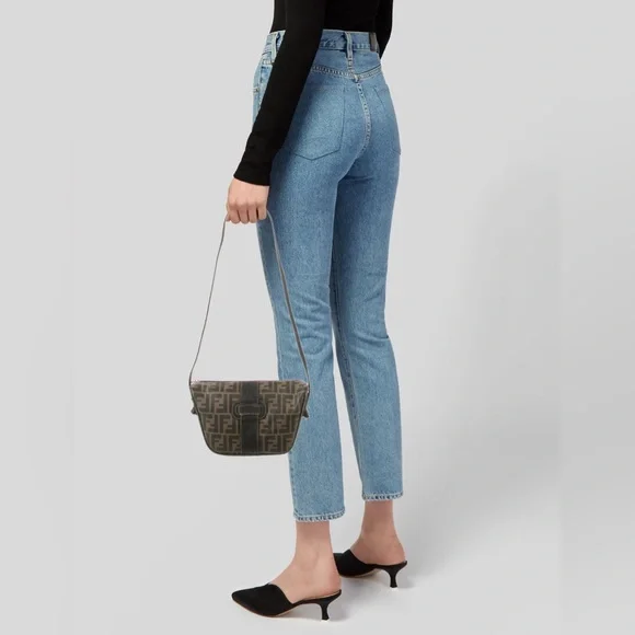 FENDI Zucca Monogram Crossbody Clutch Bag Vintage 2001 Collection Excellent Cond - Picture 5 of 11